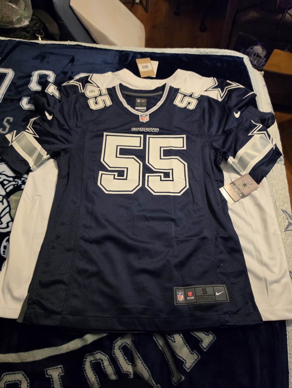 Nike Men's Game Navy Dallas Cowboys #55 Vander Esch Adult Small